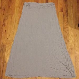 Light gray maxi skirt